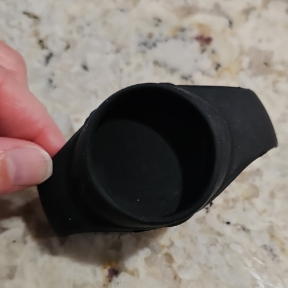 Brookstone Digital Watch Black Waterproof Silicone Band